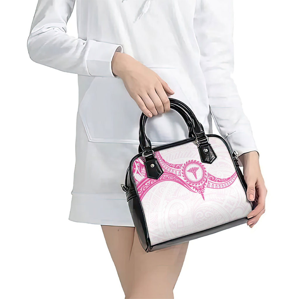 New Zealand Aotearoa Shoulder Handbag Nurse Tribal Pink Version LT05 - Polynesian Pride
