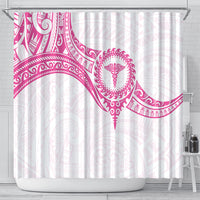 New Zealand Aotearoa Shower Curtain Nurse Tribal Pink Version LT05 - Polynesian Pride