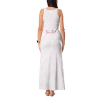 Personalised New Zealand Aotearoa Tank Maxi Dress Nurse Tribal Pink Version LT05 - Polynesian Pride