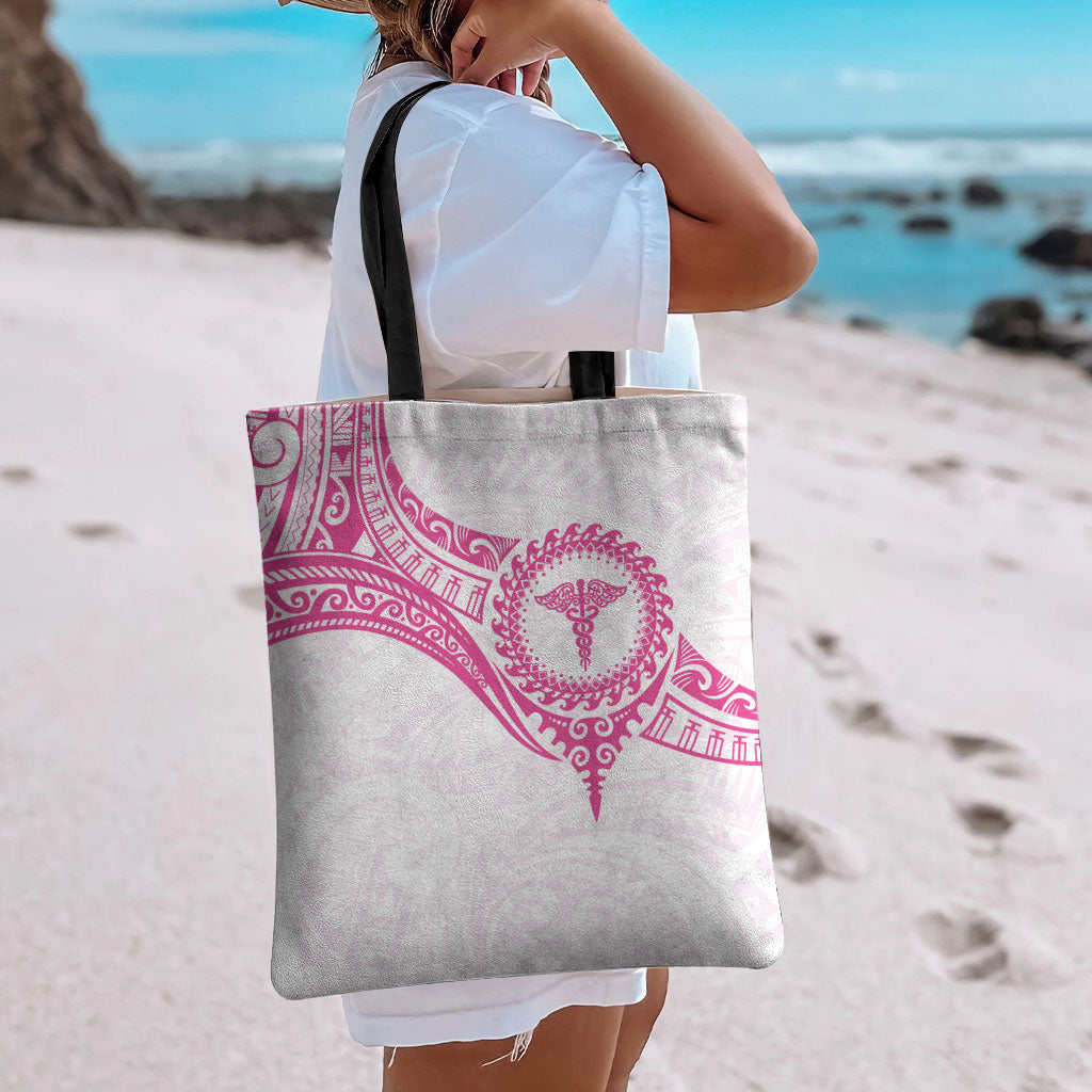 New Zealand Aotearoa Tote Bag Nurse Tribal Pink Version LT05 - Polynesian Pride