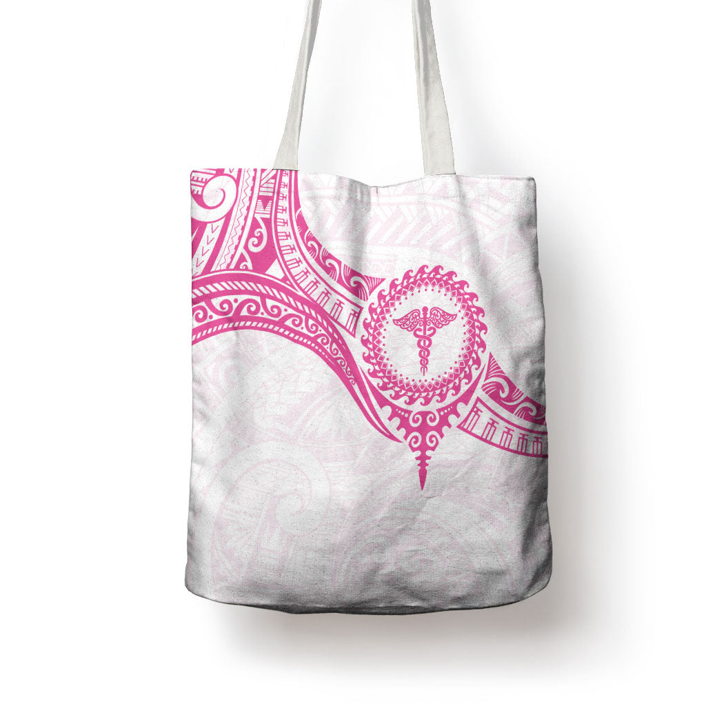 New Zealand Aotearoa Tote Bag Nurse Tribal Pink Version LT05 - Polynesian Pride