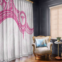 New Zealand Aotearoa Window Curtain Nurse Tribal Pink Version LT05 - Polynesian Pride