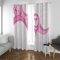 New Zealand Aotearoa Window Curtain Nurse Tribal Pink Version LT05 With Grommets Pink - Polynesian Pride