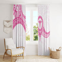 New Zealand Aotearoa Window Curtain Nurse Tribal Pink Version LT05 - Polynesian Pride