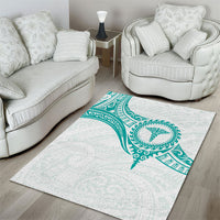 New Zealand Aotearoa Area Rug Nurse Tribal Teal Version LT05 - Polynesian Pride