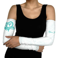 Personalised New Zealand Aotearoa Arm Sleeves Nurse Tribal Teal Version LT05 - Polynesian Pride