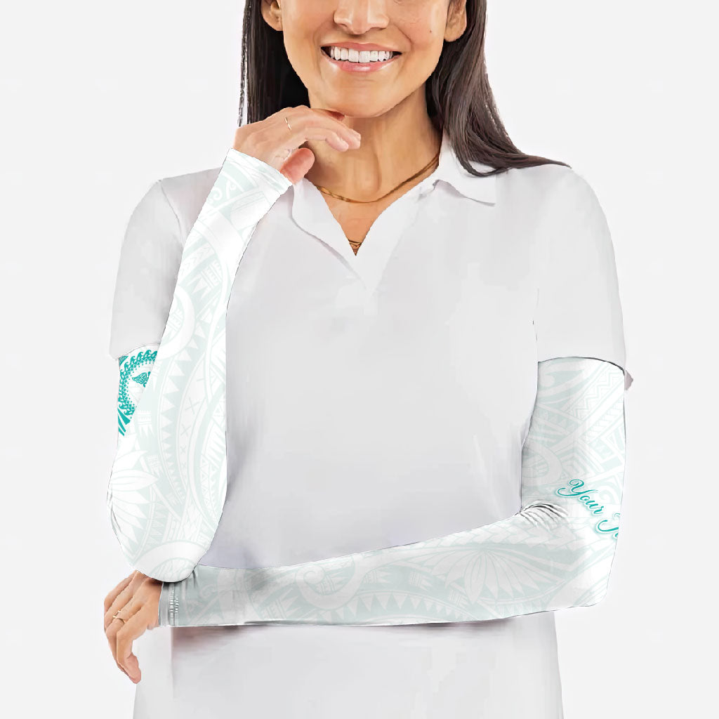 Personalised New Zealand Aotearoa Arm Sleeves Nurse Tribal Teal Version LT05 - Polynesian Pride