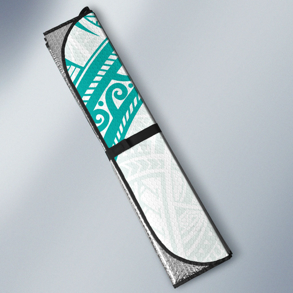 New Zealand Aotearoa Auto Sun Shade Nurse Tribal Teal Version LT05 - Polynesian Pride