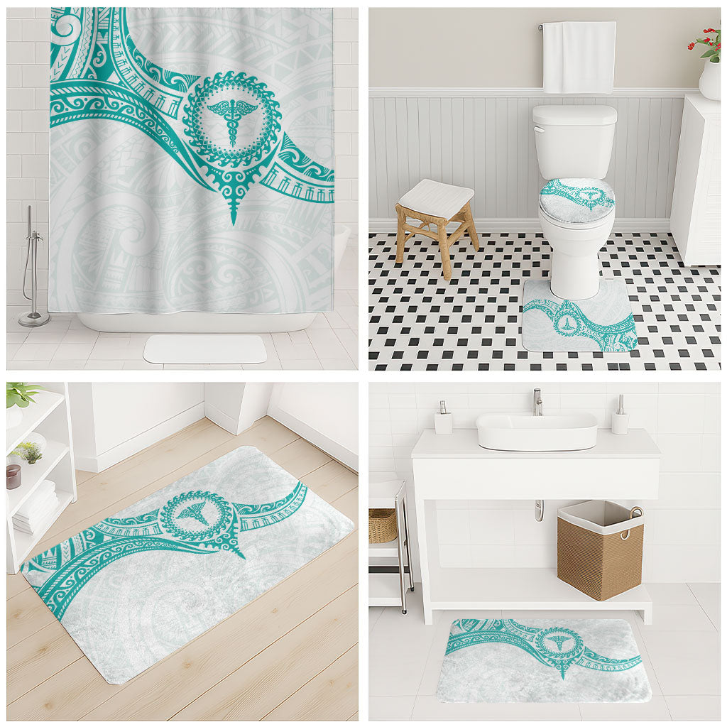 New Zealand Aotearoa Bathroom Set Nurse Tribal Teal Version LT05 - Polynesian Pride