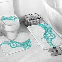 New Zealand Aotearoa Bathroom Set Nurse Tribal Teal Version LT05 Mat Set Only (3 pcs) One Size Teal - Polynesian Pride