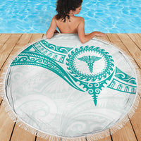 New Zealand Aotearoa Beach Blanket Nurse Tribal Teal Version LT05 - Polynesian Pride