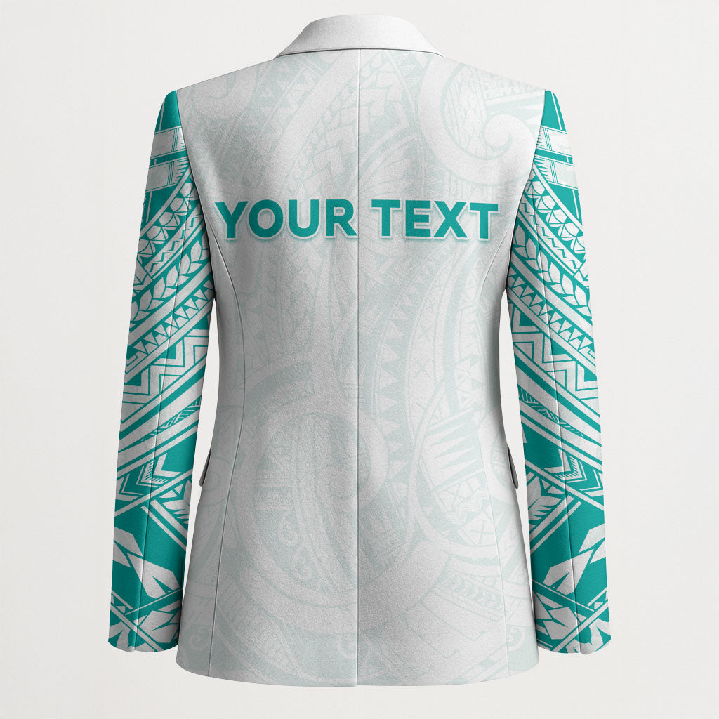 Personalised New Zealand Aotearoa Blazer Nurse Tribal Teal Version LT05 - Polynesian Pride