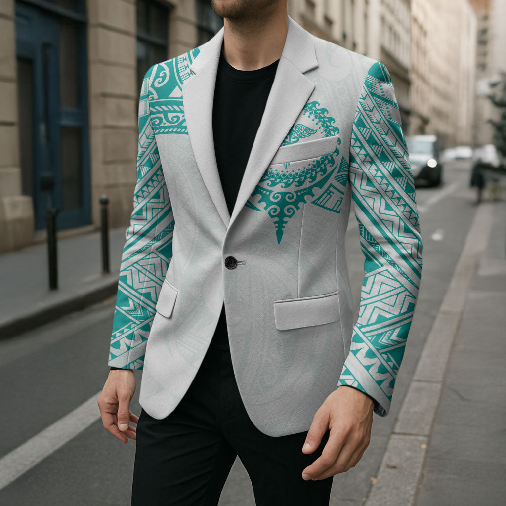 Personalised New Zealand Aotearoa Blazer Nurse Tribal Teal Version LT05 - Polynesian Pride