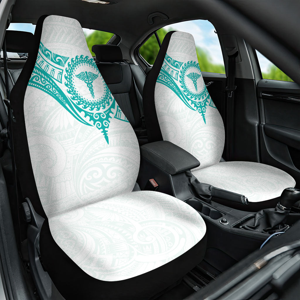 New Zealand Aotearoa Car Seat Cover Nurse Tribal Teal Version LT05 One Size Teal - Polynesian Pride