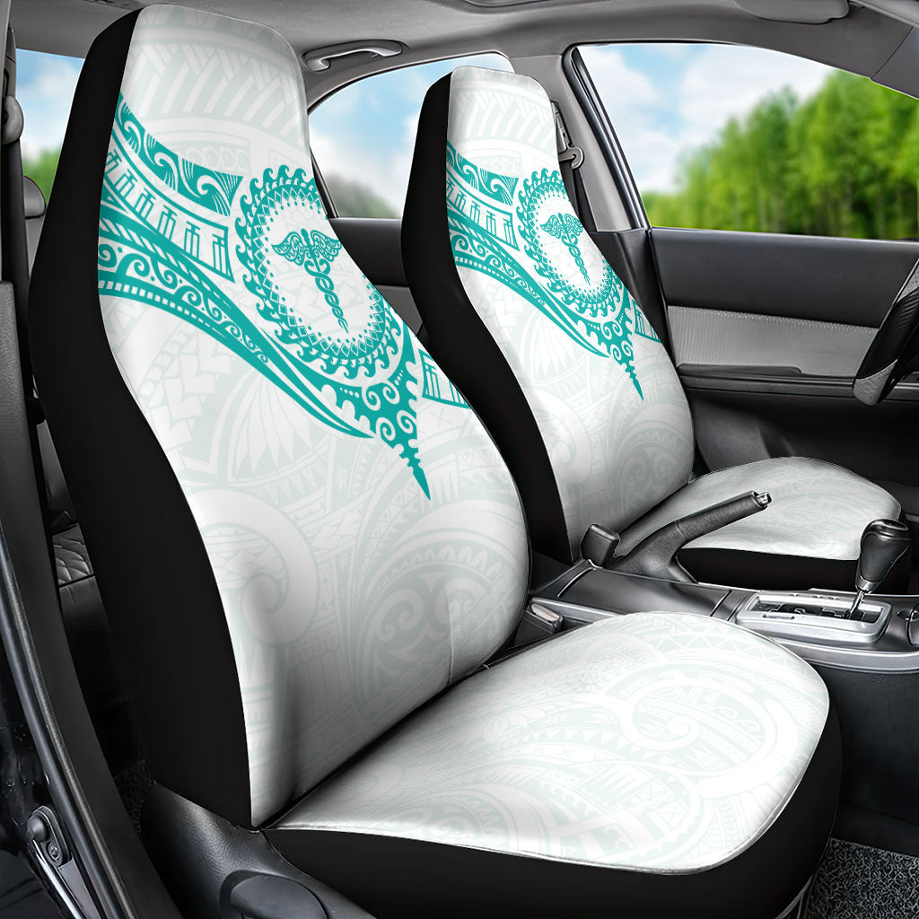 New Zealand Aotearoa Car Seat Cover Nurse Tribal Teal Version LT05 - Polynesian Pride