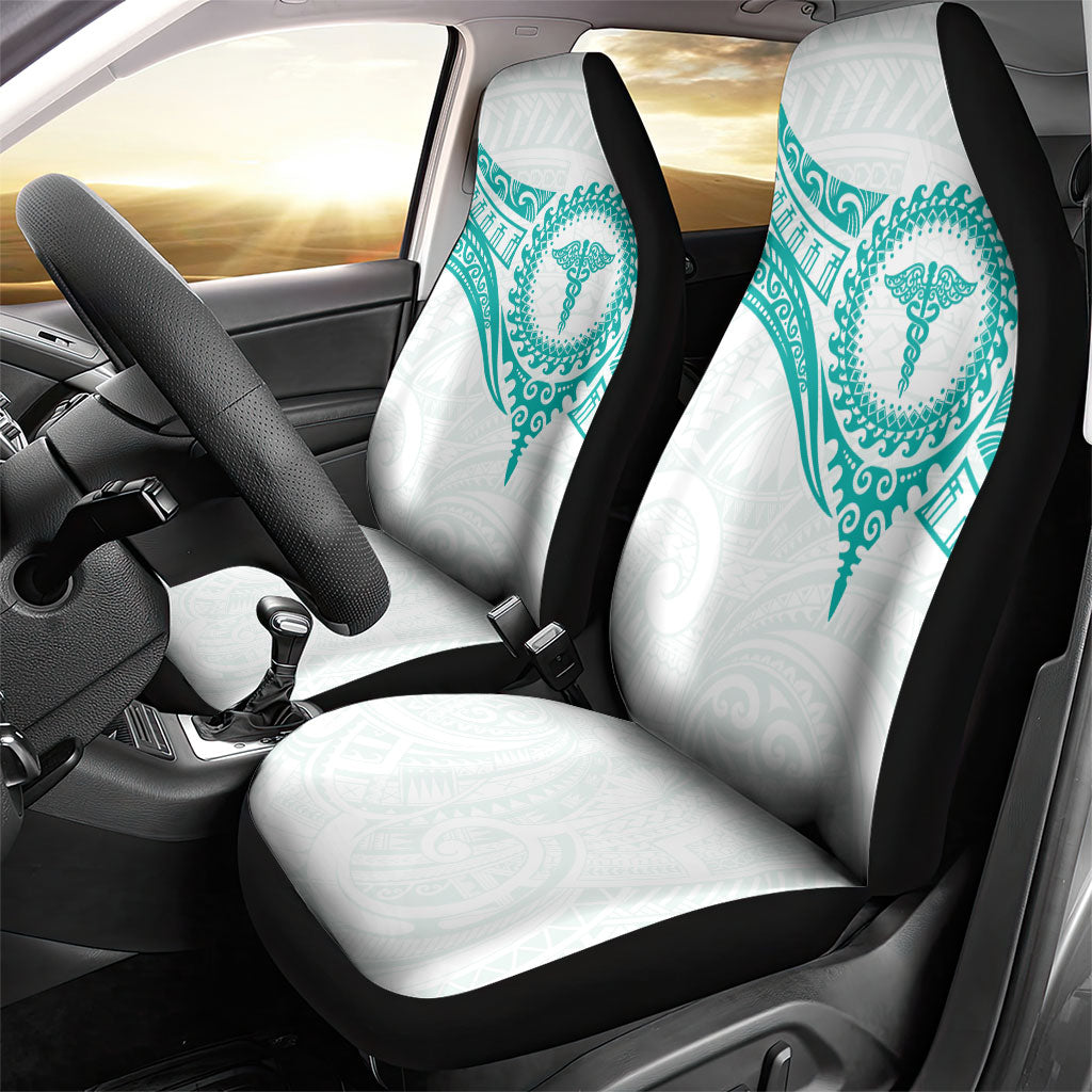 New Zealand Aotearoa Car Seat Cover Nurse Tribal Teal Version LT05 - Polynesian Pride
