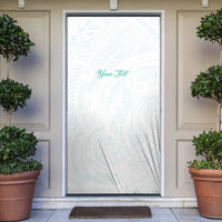 Personalised New Zealand Aotearoa Door Cover Nurse Tribal Teal Version LT05 Teal - Polynesian Pride