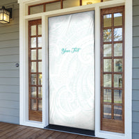 Personalised New Zealand Aotearoa Door Cover Nurse Tribal Teal Version LT05 - Polynesian Pride