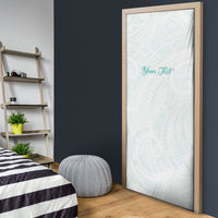 Personalised New Zealand Aotearoa Door Cover Nurse Tribal Teal Version LT05 - Polynesian Pride
