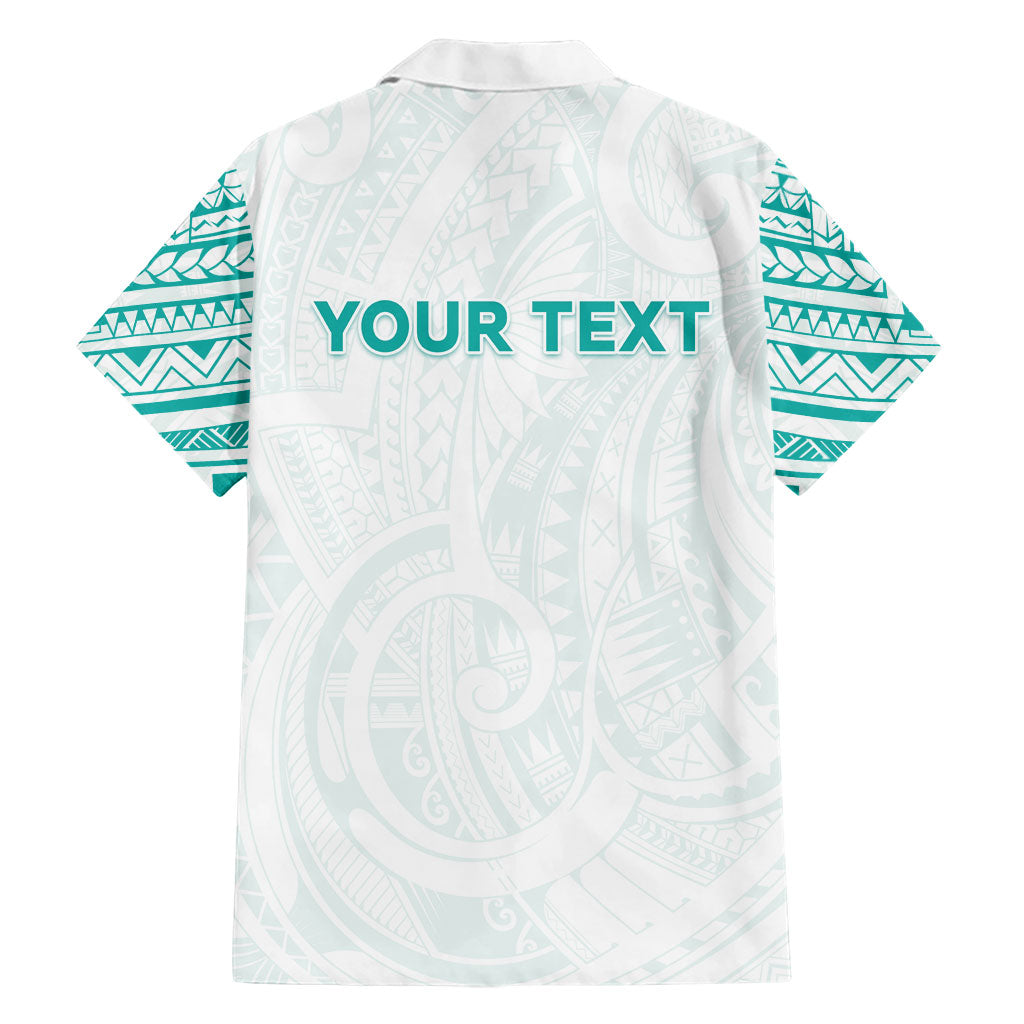 Personalised New Zealand Aotearoa Family Matching Long Sleeve Bodycon Dress and Hawaiian Shirt Nurse Tribal Teal Version