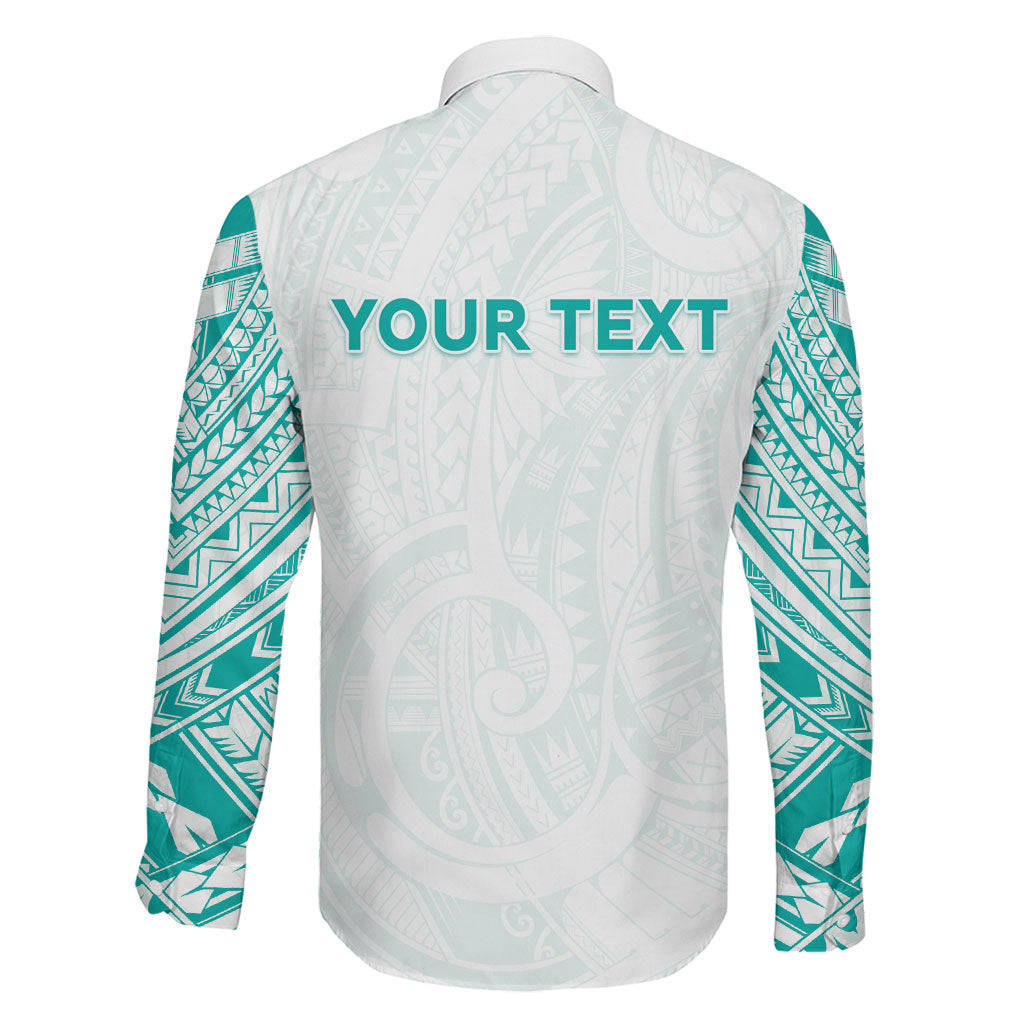 Personalised New Zealand Aotearoa Family Matching Summer Maxi Dress and Hawaiian Shirt Nurse Tribal Teal Version