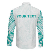 Personalised New Zealand Aotearoa Family Matching Summer Maxi Dress and Hawaiian Shirt Nurse Tribal Teal Version