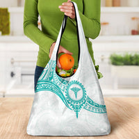 New Zealand Aotearoa Grocery Bag Nurse Tribal Teal Version LT05 - Polynesian Pride