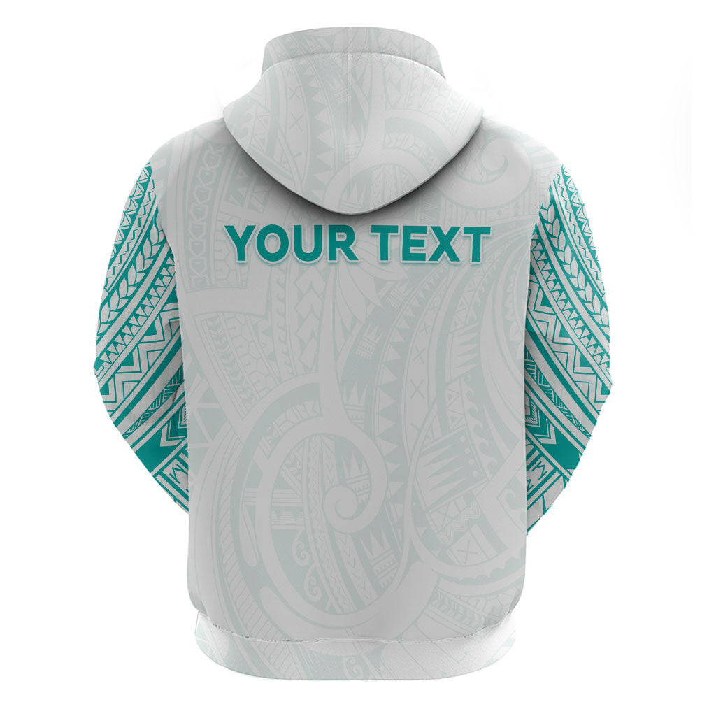 Personalised New Zealand Aotearoa Hoodie Nurse Tribal Teal Version LT05 - Polynesian Pride