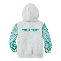 Personalised New Zealand Aotearoa Kid Hoodie Nurse Tribal Teal Version