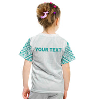 Personalised New Zealand Aotearoa Kid T Shirt Nurse Tribal Teal Version LT05 - Polynesian Pride