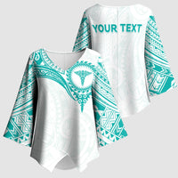 Personalised New Zealand Aotearoa Kimono Sleeve Blouse Nurse Tribal Teal Version LT05 - Polynesian Pride