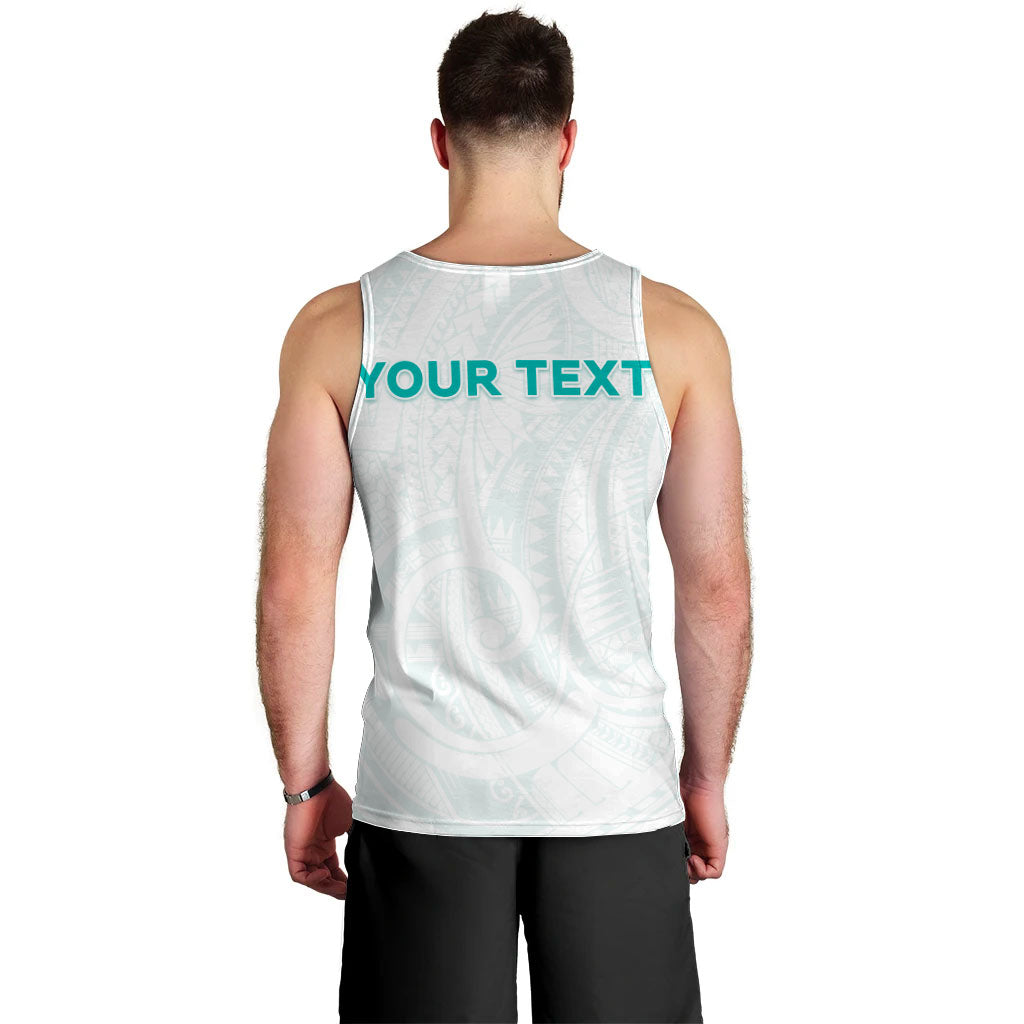Personalised New Zealand Aotearoa Men Tank Top Nurse Tribal Teal Version LT05 - Polynesian Pride