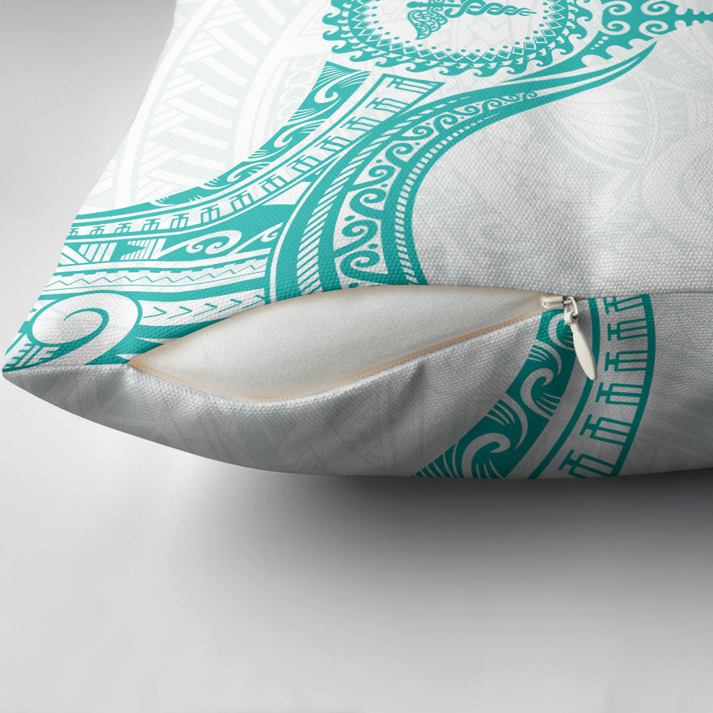 New Zealand Aotearoa Pillow Cover Nurse Tribal Teal Version LT05 - Polynesian Pride