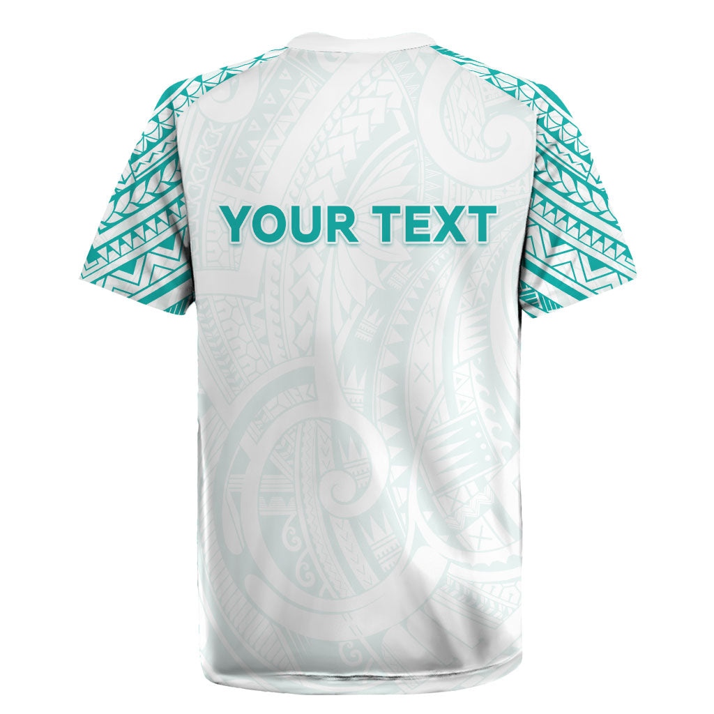 Personalised New Zealand Aotearoa Rugby Jersey Nurse Tribal Teal Version LT05 - Polynesian Pride