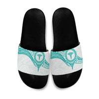New Zealand Aotearoa Slide Sandals Nurse Tribal Teal Version