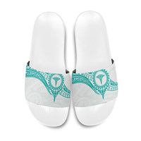 New Zealand Aotearoa Slide Sandals Nurse Tribal Teal Version
