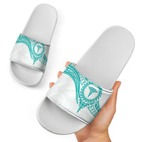 New Zealand Aotearoa Slide Sandals Nurse Tribal Teal Version
