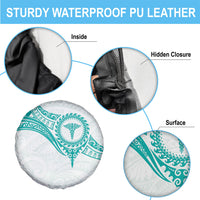 New Zealand Aotearoa Spare Tire Cover Nurse Tribal Teal Version LT05 - Polynesian Pride
