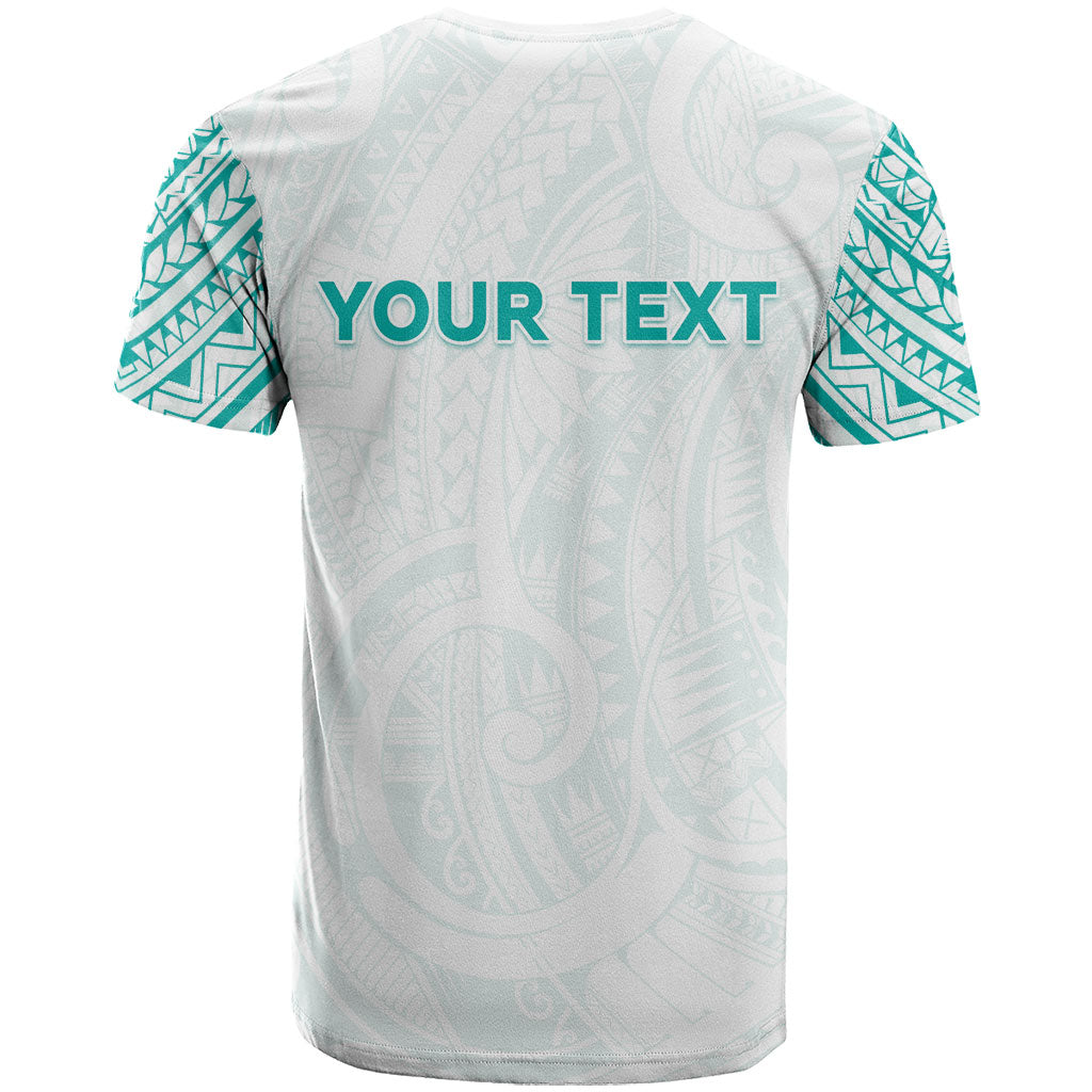 Personalised New Zealand Aotearoa T Shirt Nurse Tribal Teal Version