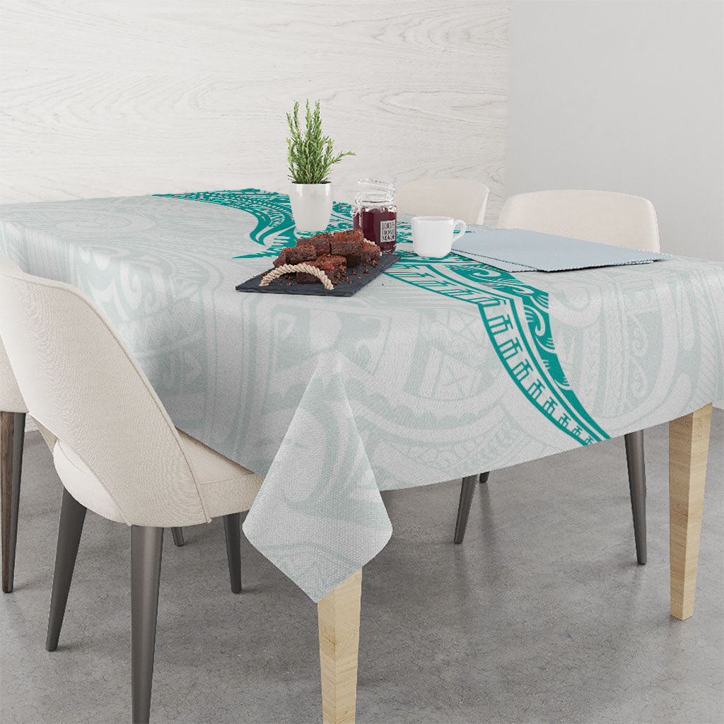 New Zealand Aotearoa Tablecloth Nurse Tribal Teal Version LT05 - Polynesian Pride