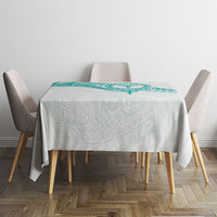 New Zealand Aotearoa Tablecloth Nurse Tribal Teal Version LT05 - Polynesian Pride