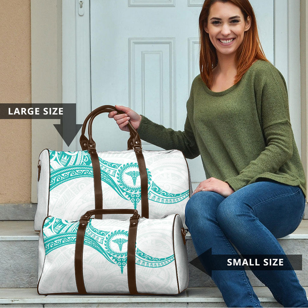 New Zealand Aotearoa Travel Bag Nurse Tribal Teal Version LT05 - Polynesian Pride