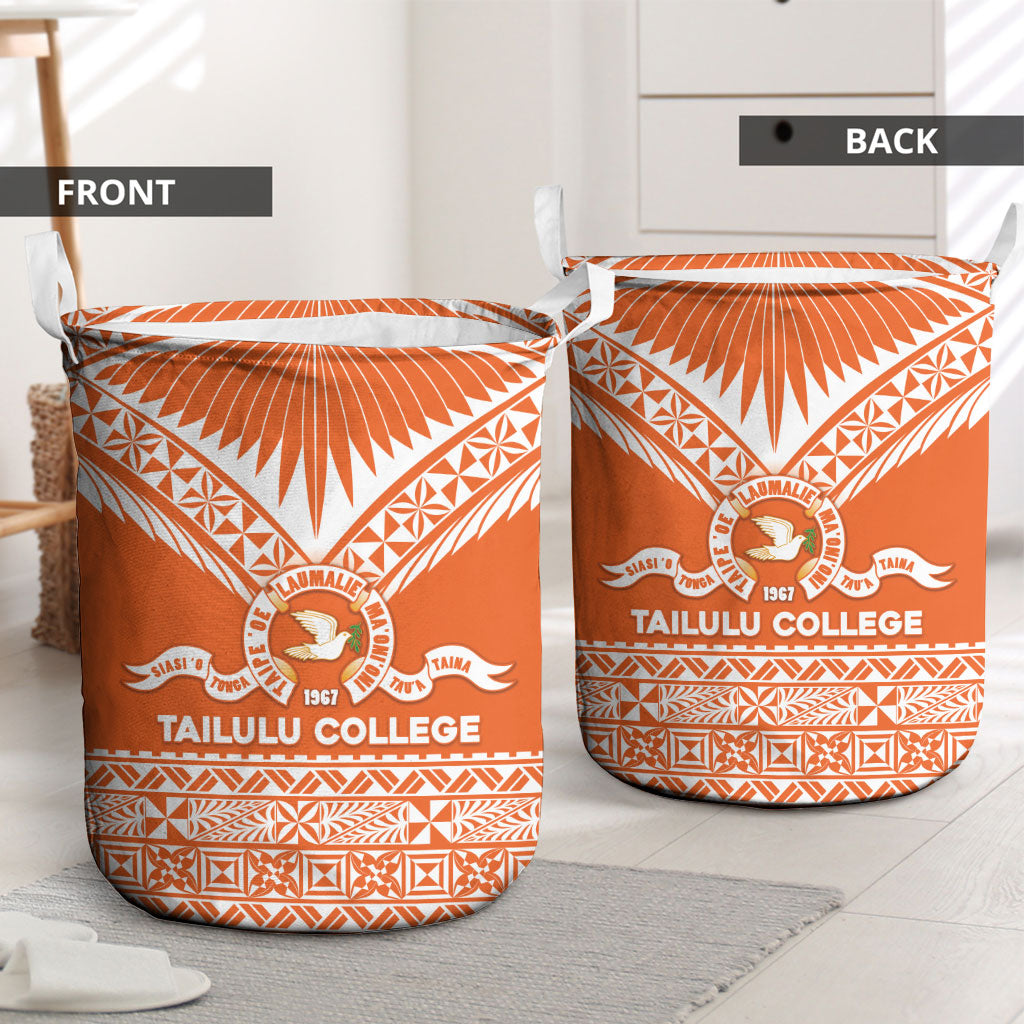 Tonga Tailulu College Laundry Basket Tongan Kupesi Pattern LT05 - Polynesian Pride