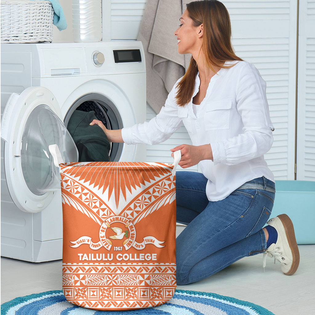 Tonga Tailulu College Laundry Basket Tongan Kupesi Pattern LT05 - Polynesian Pride
