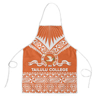 Tonga Tailulu College Apron Tongan Kupesi Pattern LT05 Orange - Polynesian Pride