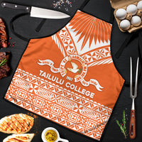 Tonga Tailulu College Apron Tongan Kupesi Pattern LT05 Orange - Polynesian Pride