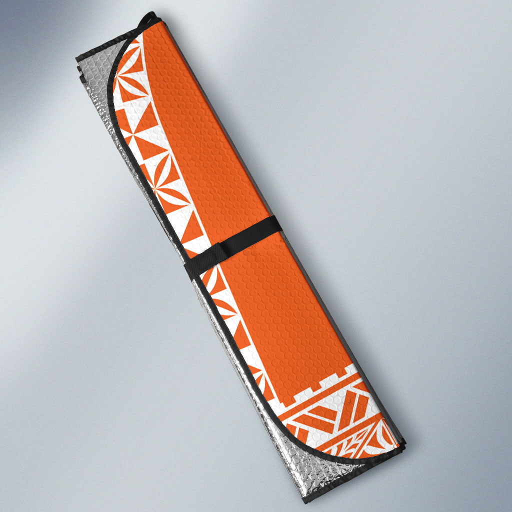 Tonga Tailulu College Auto Sun Shade Tongan Kupesi Pattern LT05 - Polynesian Pride