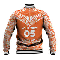 Personalised Tonga Tailulu College Baseball Jacket Tongan Kupesi Pattern LT05 - Polynesian Pride