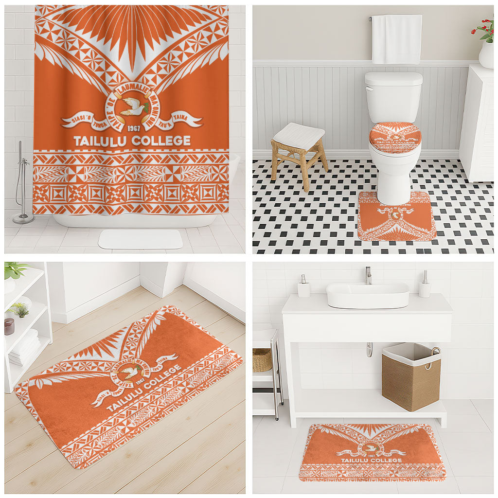 Tonga Tailulu College Bathroom Set Tongan Kupesi Pattern LT05 - Polynesian Pride