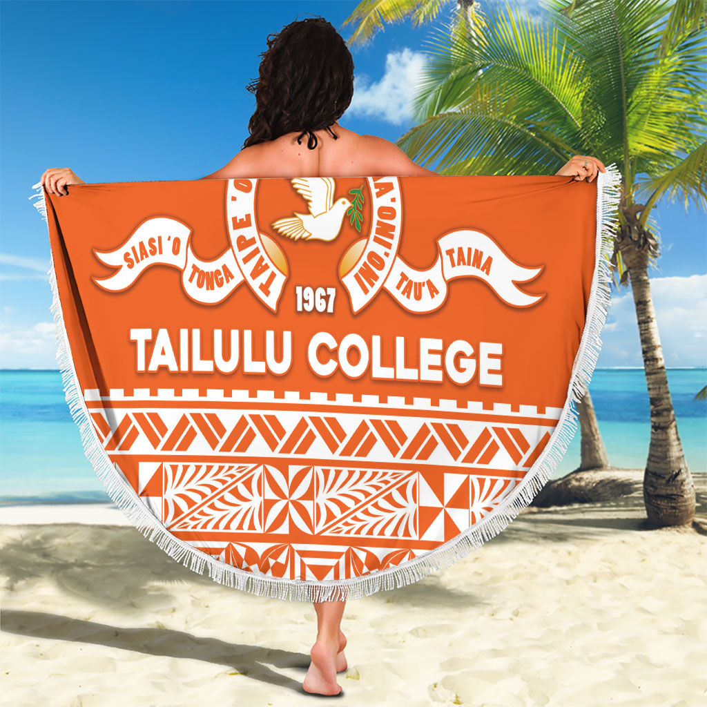 Tonga Tailulu College Beach Blanket Tongan Kupesi Pattern LT05 - Polynesian Pride